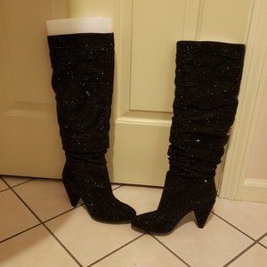 INC Womens Gerii 3 Embellished Slouchy boots